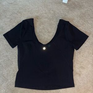 Black Lulu Align short sleeve top